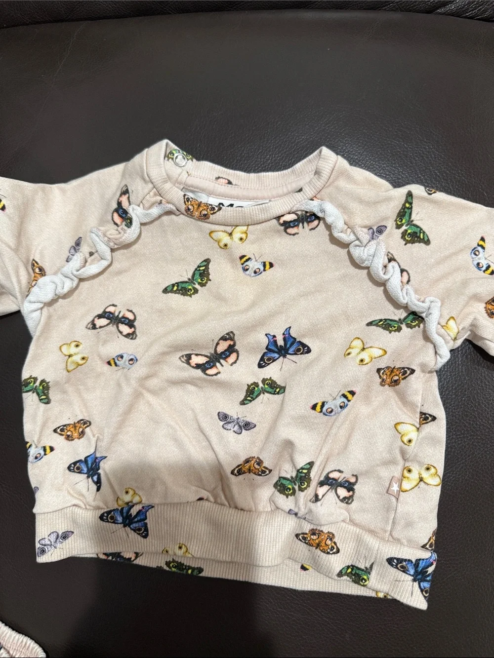 Molo butterfly two piece baby girl set size 6-9 months